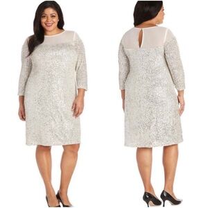 R&M Richards Sequin Plus Dress